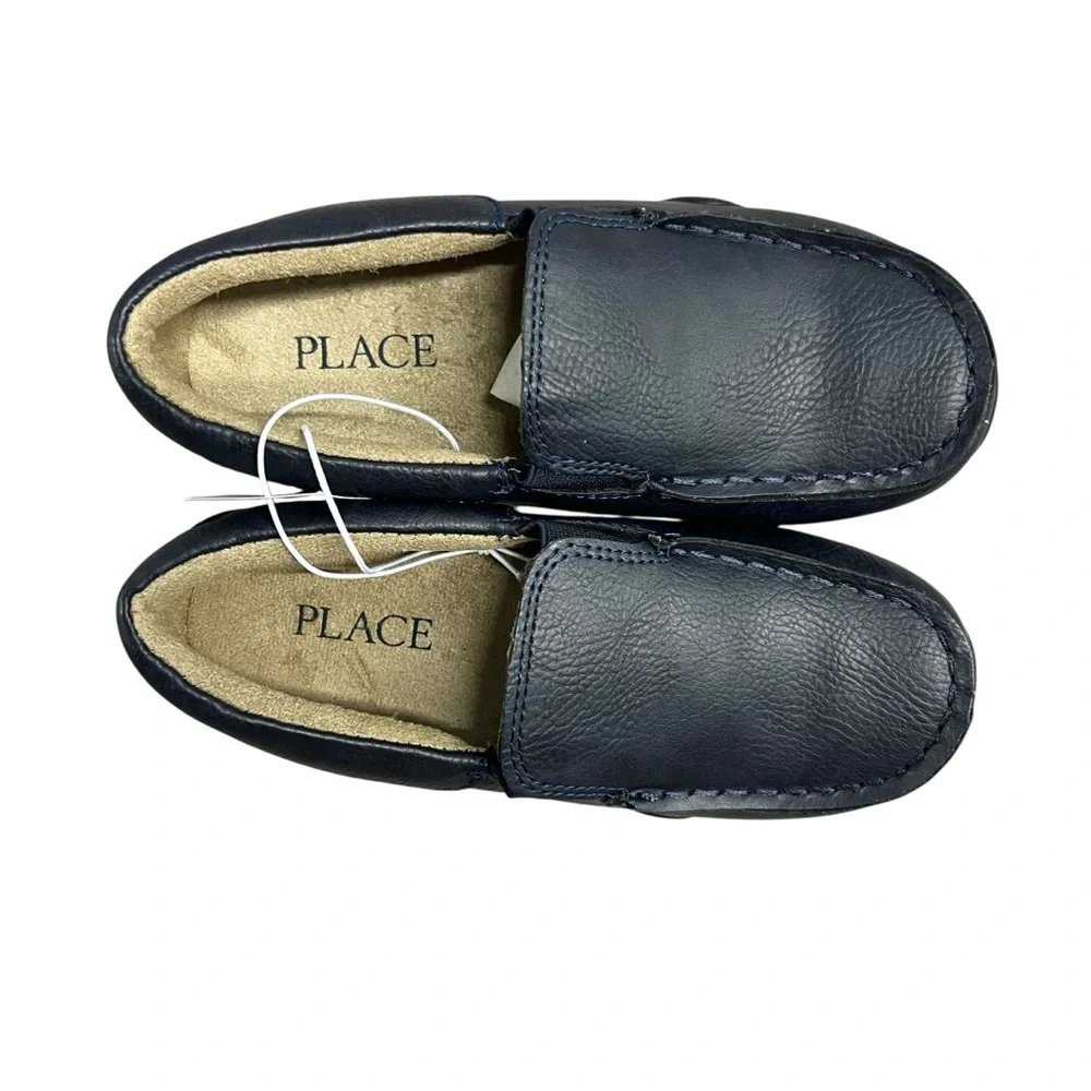 NEW The Children’s Place Sz 12 Boys Navy Blue Slip-On Loafer Dress Shoes